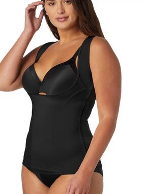 Maidenform Firm Control Shapewear Wear-Your-Own-Bra 1866, Black, Size 2X, NWT